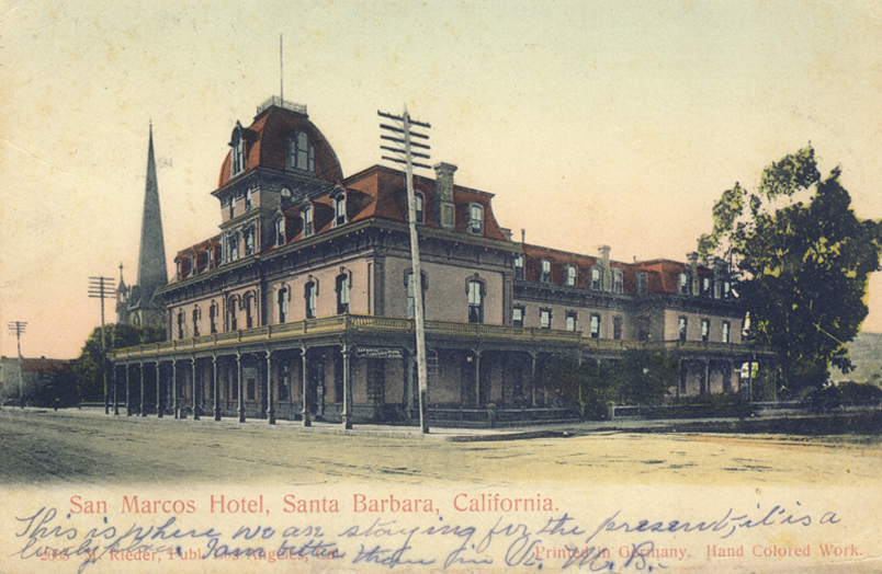 1904 San Marcos Hotel. The hotel turned into a trap in the 1925 quake when guests and people working in the building were killed in the early morning shaker.